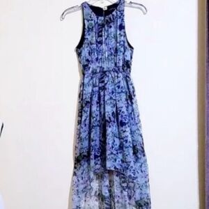 Zara Women SAM Floral Fully Lined High Low Sleeveless Dress Size XS